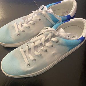 Polo Ralph Lauren Women Blue Tie Dye Court 125 Canvas Sneaker Size 9.0 NWOB S1